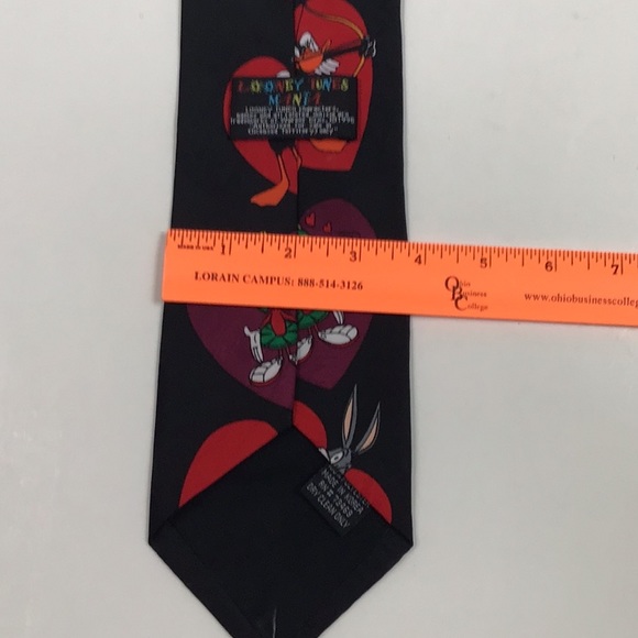 Looney Tunes Heart Cupid Angel Wings Arrow Love Red Hearts Cartoon Character Tie - Picture 10 of 13